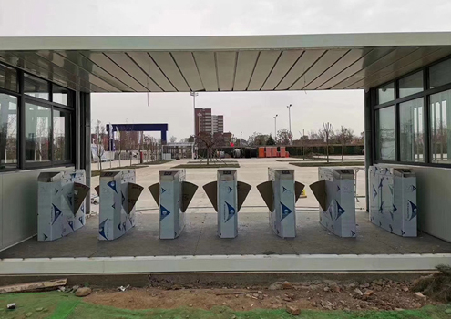 Flap Turnstile for Construction Site